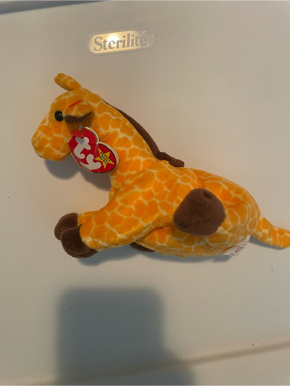 1995 TY Beanie Baby twigs Giraffe Plush Toy - Yellow & Brown